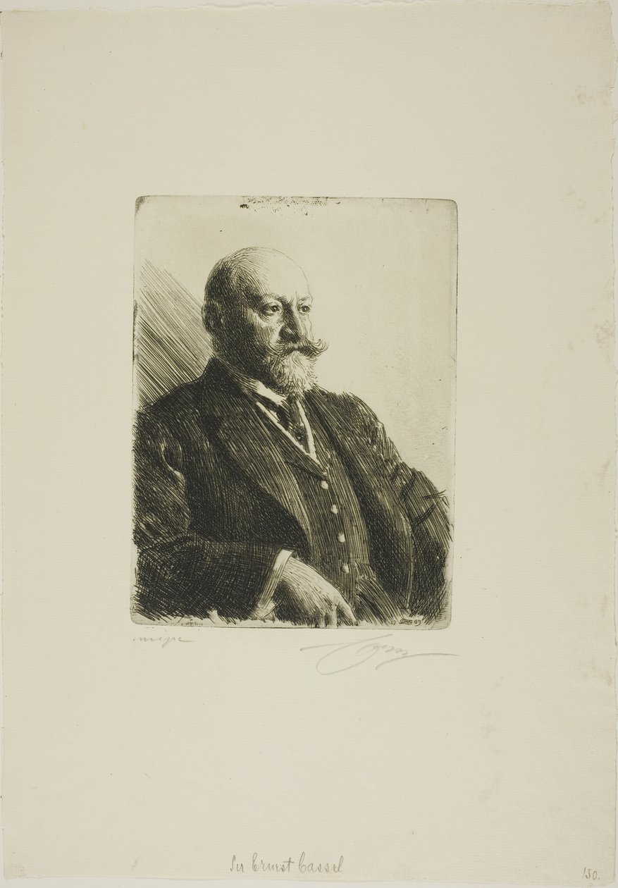 Sör Ernest Cassel by Anders Leonard Zorn