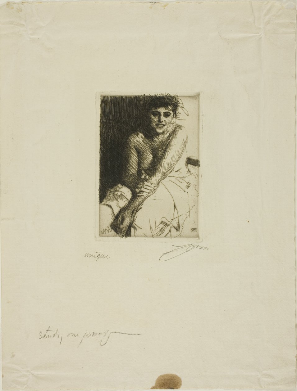 oturma modeli by Anders Leonard Zorn