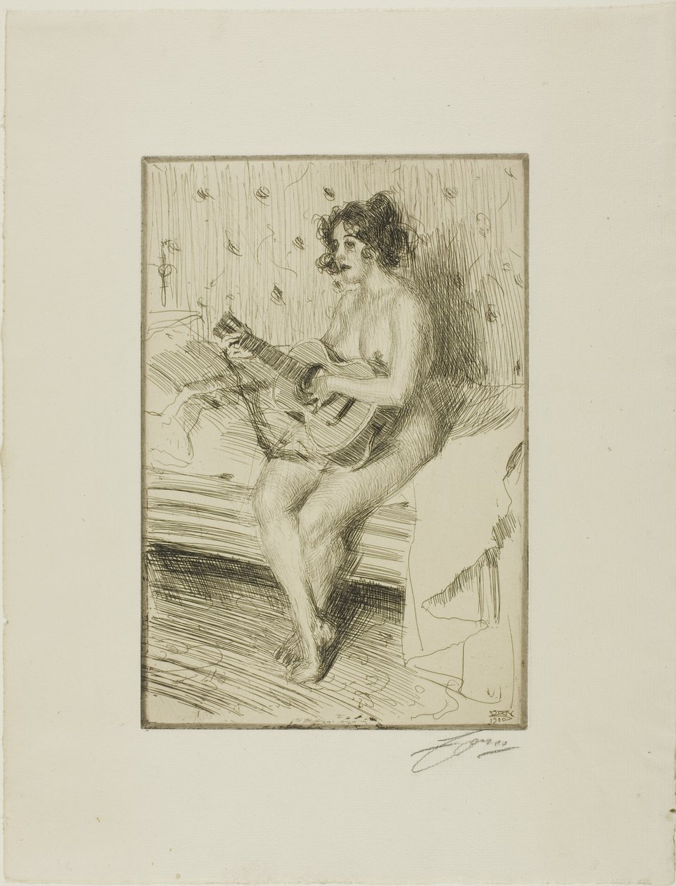 gitarist by Anders Leonard Zorn