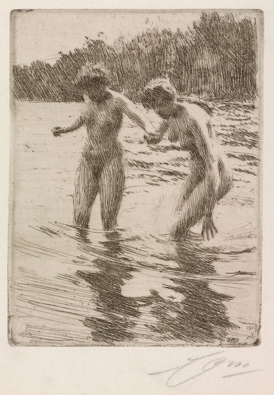 iki banyocu by Anders Leonard Zorn