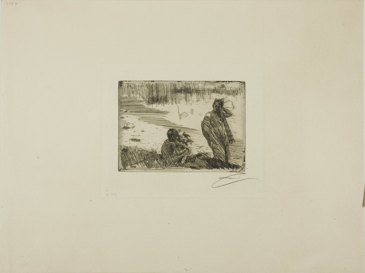 banyo yapan gençler by Anders Leonard Zorn