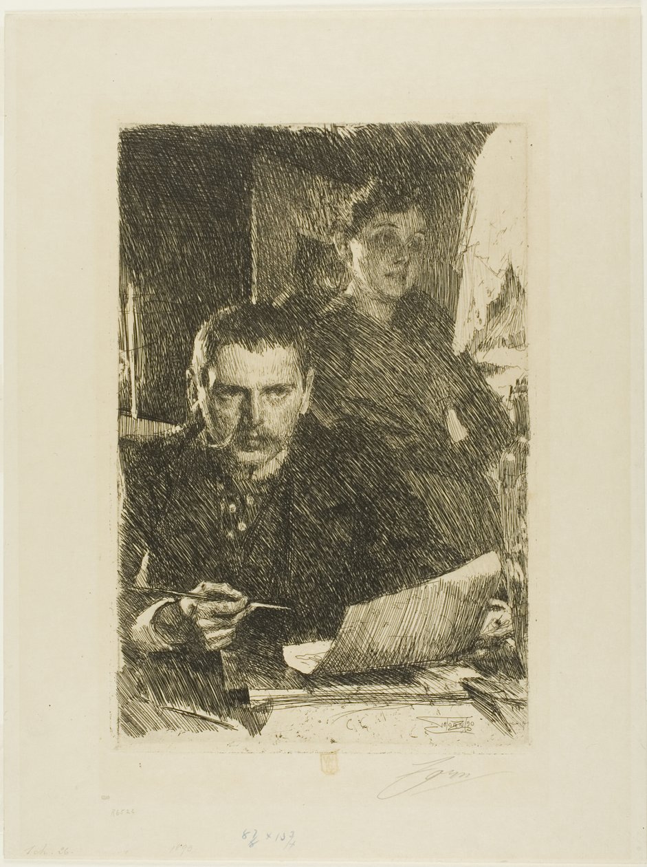 Zorn ve Karısı by Anders Leonard Zorn