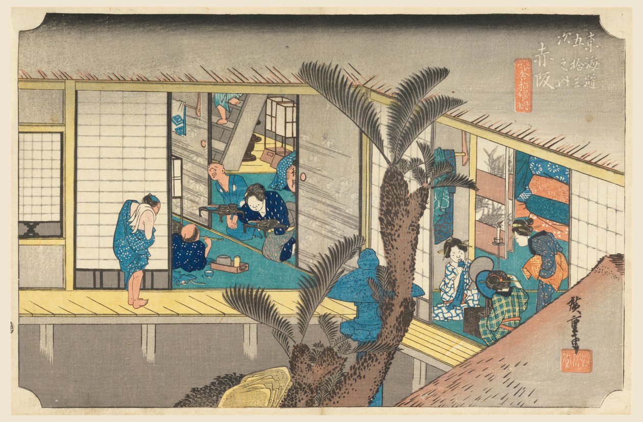 Akasaka, Intelli r f üyesi, üye Tefi fty-Thre S Tachi sesi s f te şehir derecesi daha düşük d (şehir derecesi ana dağ eklemi) by Ando Hiroshige