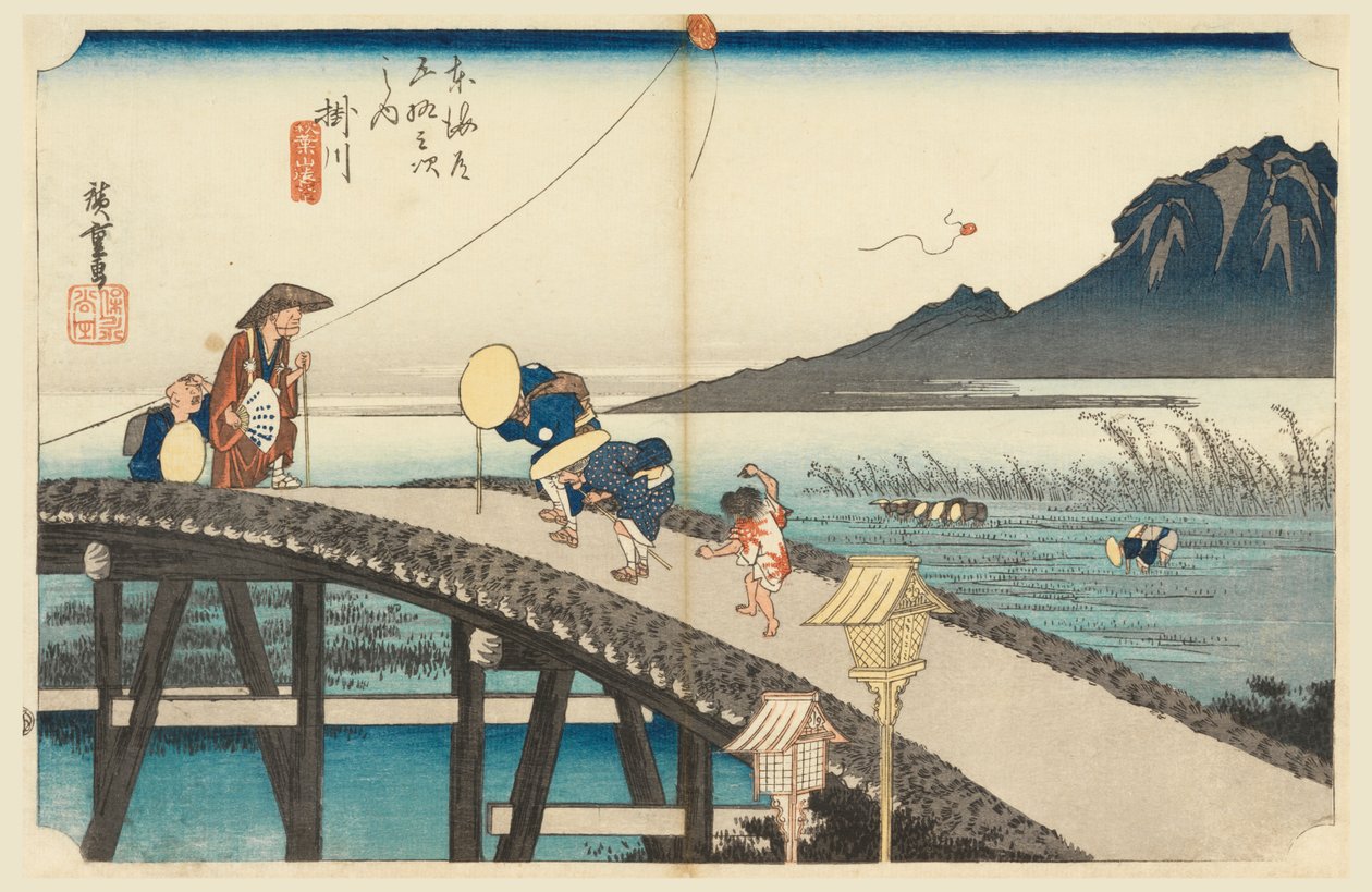 Kakegawa, Sonbahar Dağı, üyeler Tefi fty-Thre S Tachi sesi s sık Kentsel derece daha düşük d (Kentsel derece ana dağ eklemi) by Ando Hiroshige