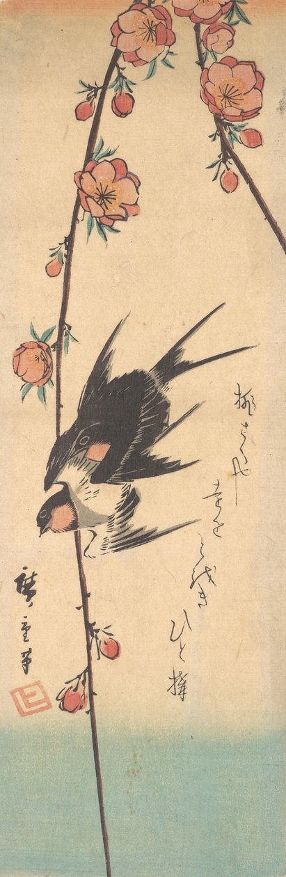 Armut Çiçekleri ve Kırlangıçlar, ca. 1840., yaklaşık 1840. by Ando Hiroshige