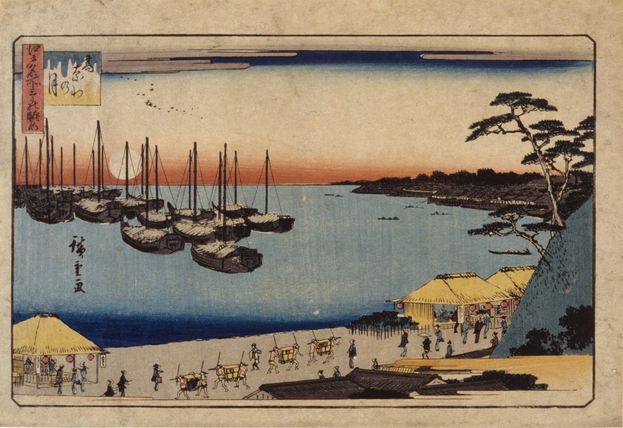 (Limandaki Yelkenliler) by Ando or Utagawa Hiroshige
