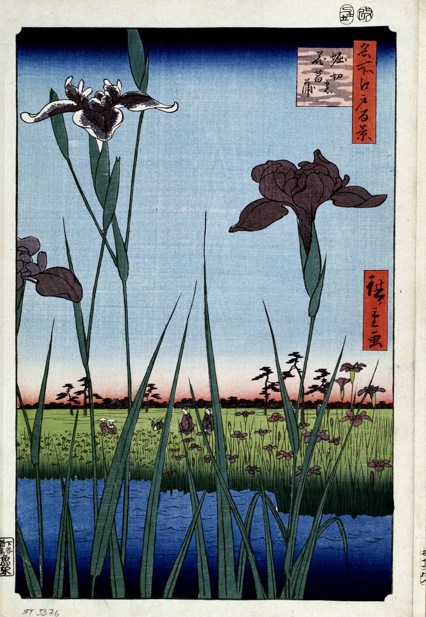 ""Yüz ünlü Edo manzarası"" : ""iris to Horikiri" (Horikiri