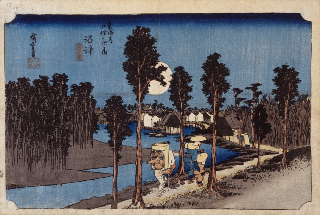 Numazu'da Alacakaranlık Sahnesi, #13 (tahta baskı) by Ando or Utagawa Hiroshige