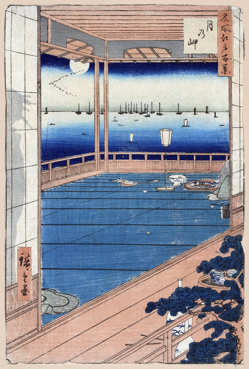 Japonca baskı: Ay Işığı. Edo