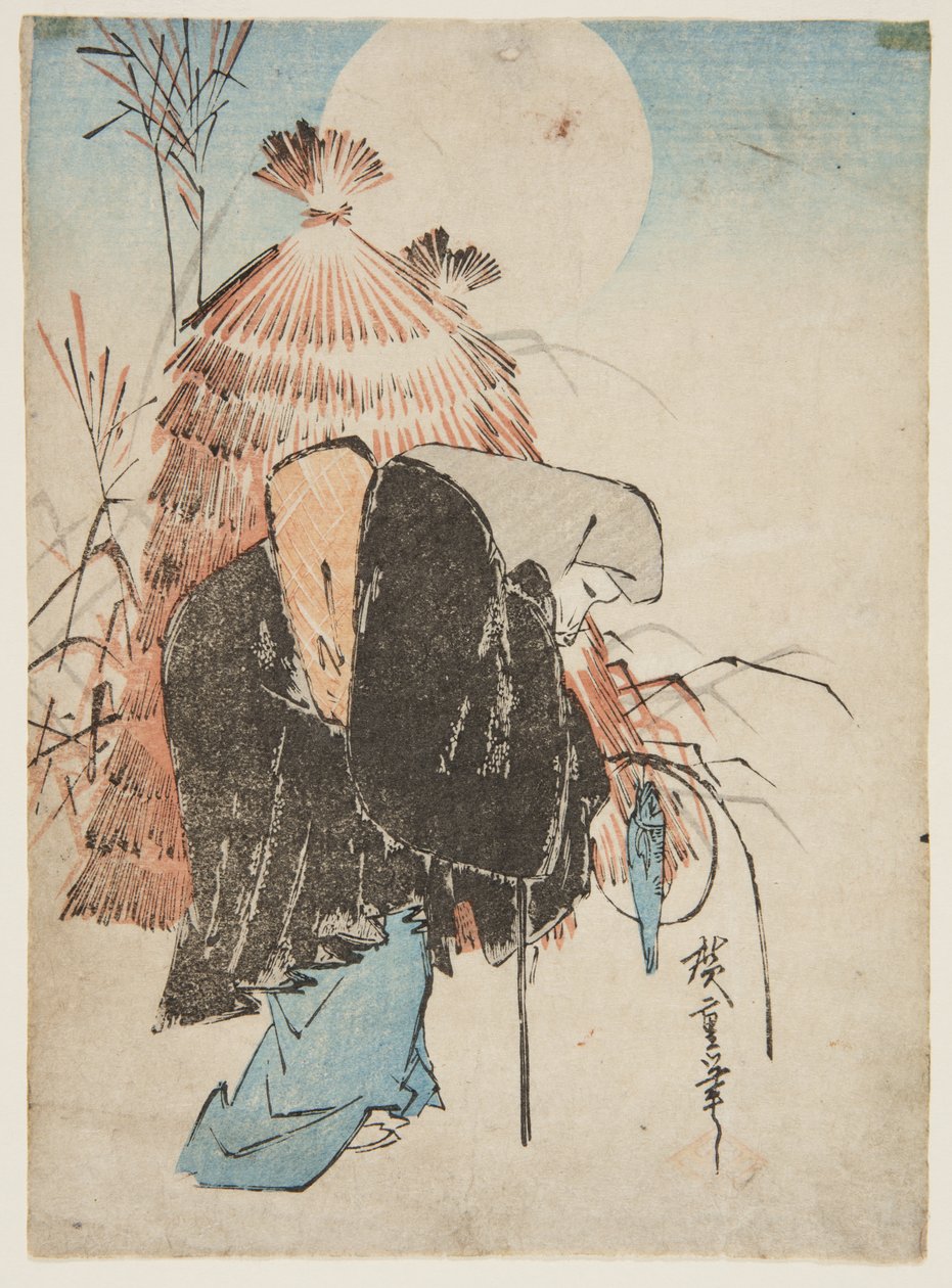 Tilki Tuzağı (renkli tahta baskı) by Ando or Utagawa Hiroshige