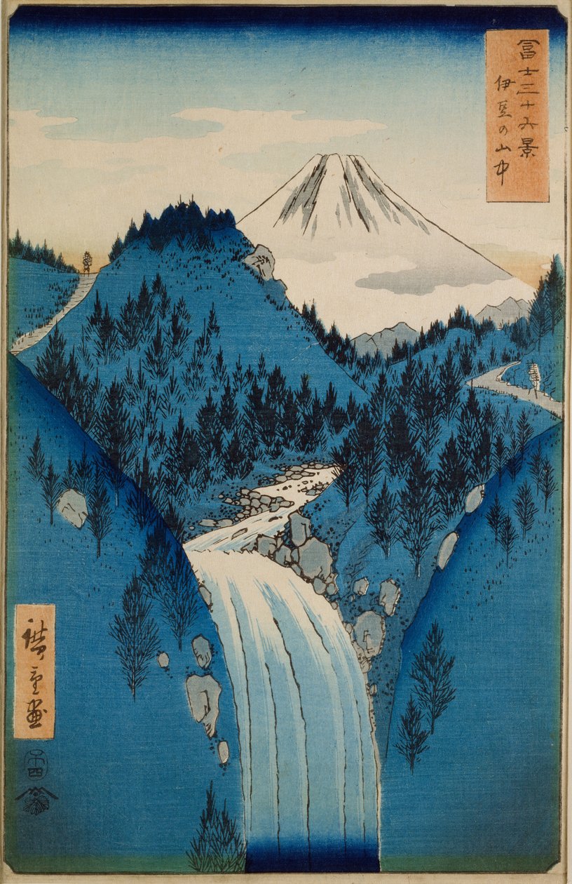 Izu Eyaleti Dağlarında by Ando or Utagawa Hiroshige
