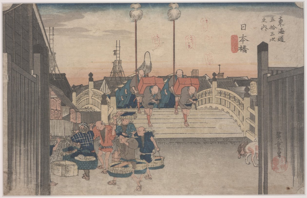 sabah sahnesi by Ando or Utagawa Hiroshige