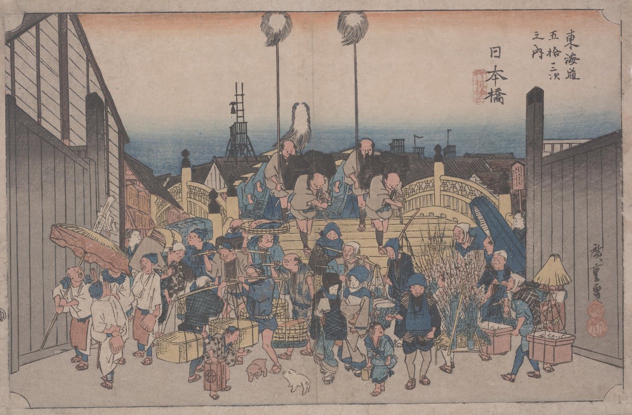 sabah sahnesi by Ando or Utagawa Hiroshige