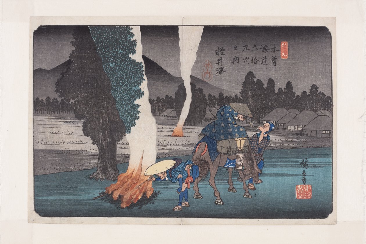 19, Karuizawa (renkli tahta baskı) by Ando or Utagawa Hiroshige
