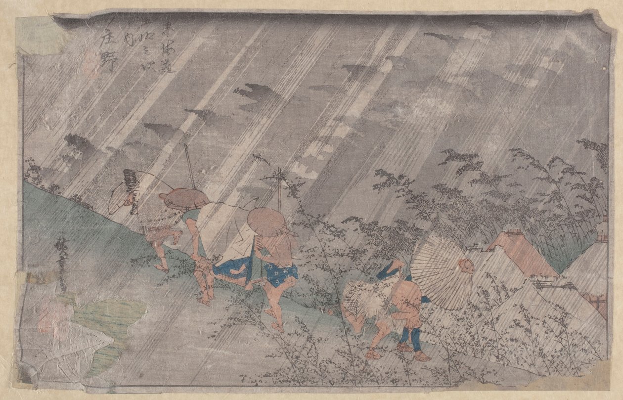 Shono (renkli tahta blok) by Ando or Utagawa Hiroshige