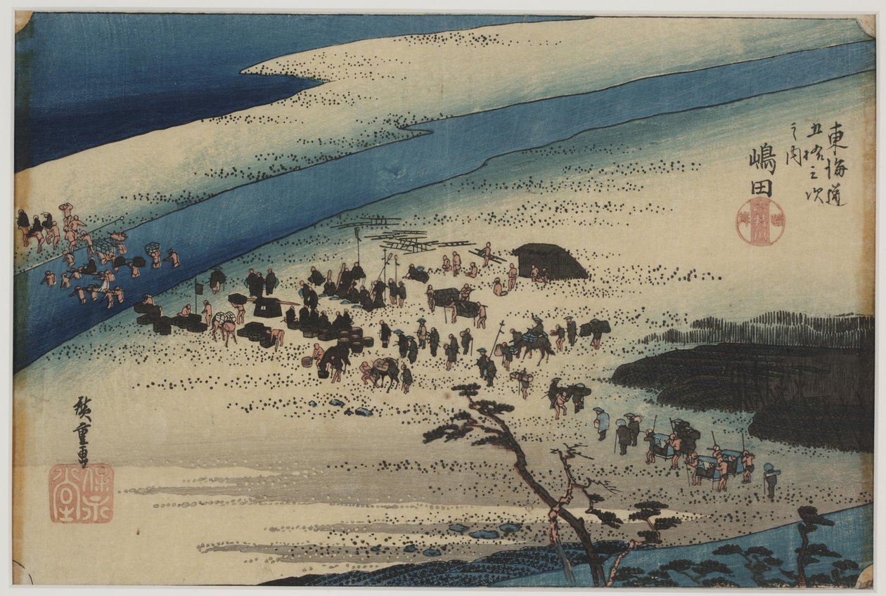 Suruga Bank of the Oi River by Ando or Utagawa Hiroshige