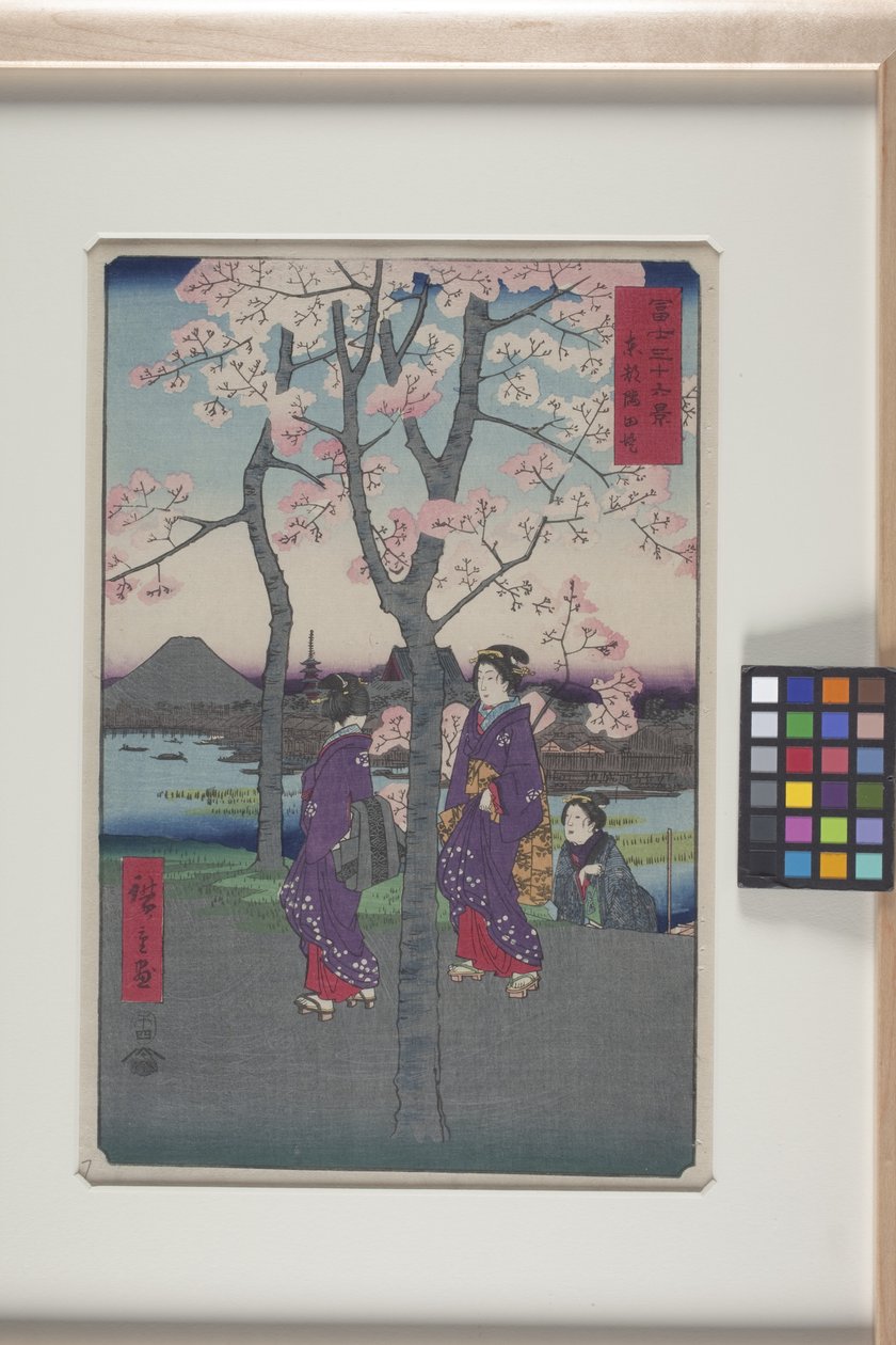 Doğu Başkentindeki Sumida Dolgusu (Tōto: Sumida Tei) (renkli tahta baskı) by Ando or Utagawa Hiroshige