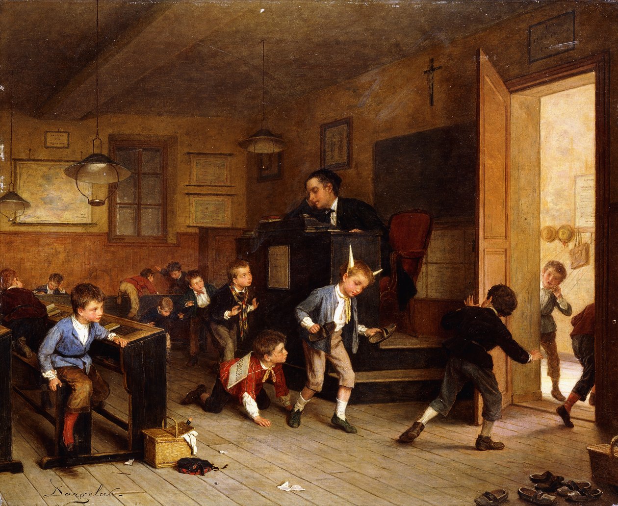 Öğretmen Uyurken, by André Henri Dargelas
