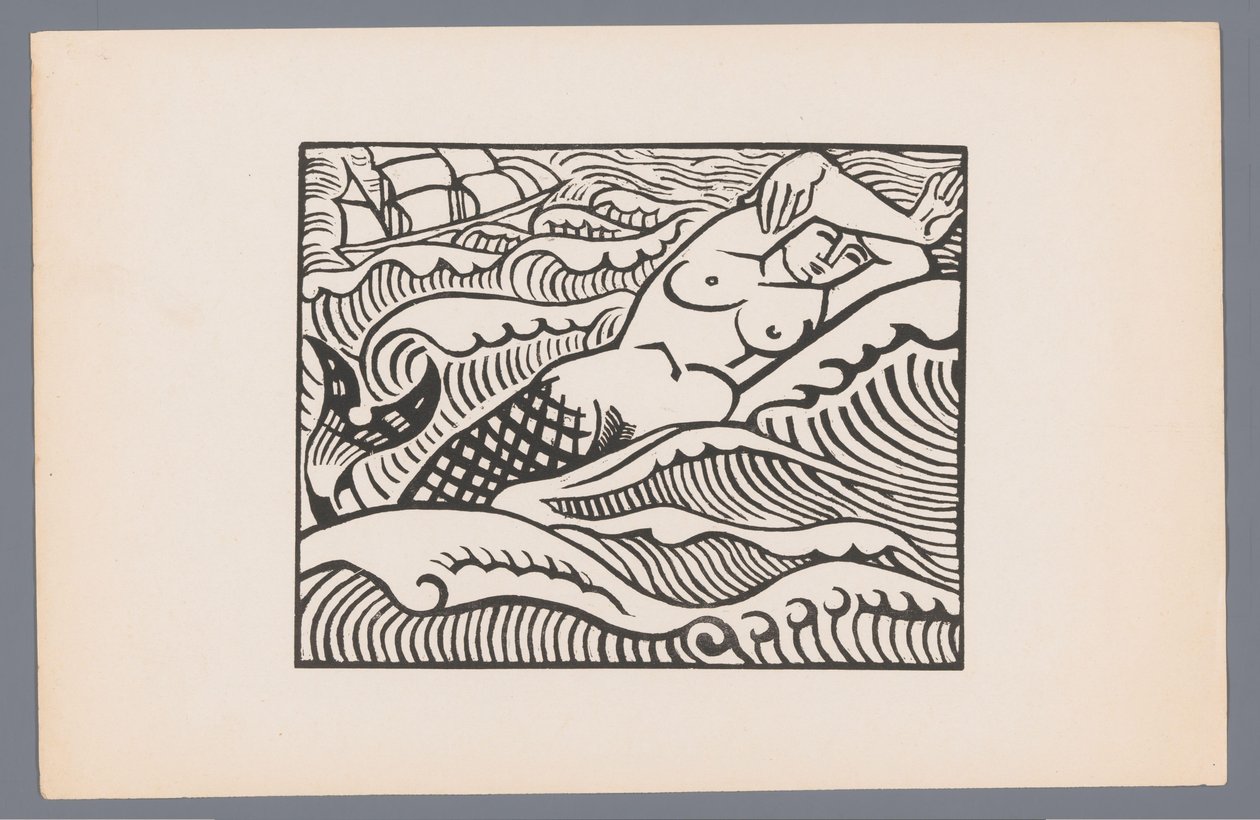 Deniz Kızı Sirène Deniz sahneleri ile Altı gravür (dizi adı) Grand Largue (dizi adı) by André Lhote