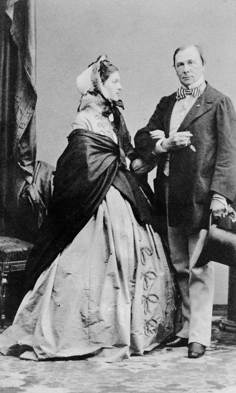 Emile de Girardin ve eşi Delphine Gay, 1850 dolayları by Andre Adolphe Eugene Disderi