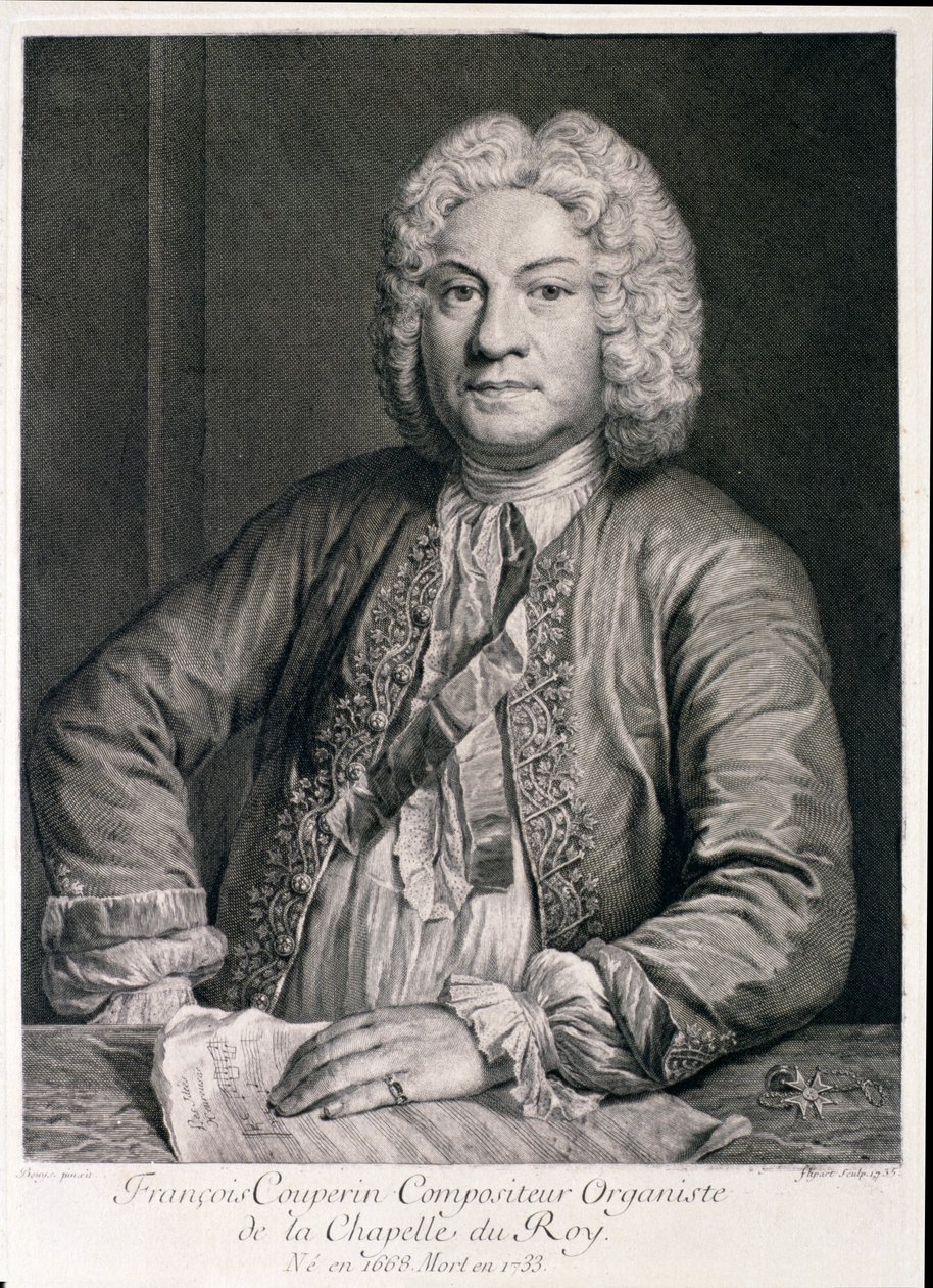 Flipart tarafından oyulmuş Francois Couperin (1668-1733) by Andre Bouys