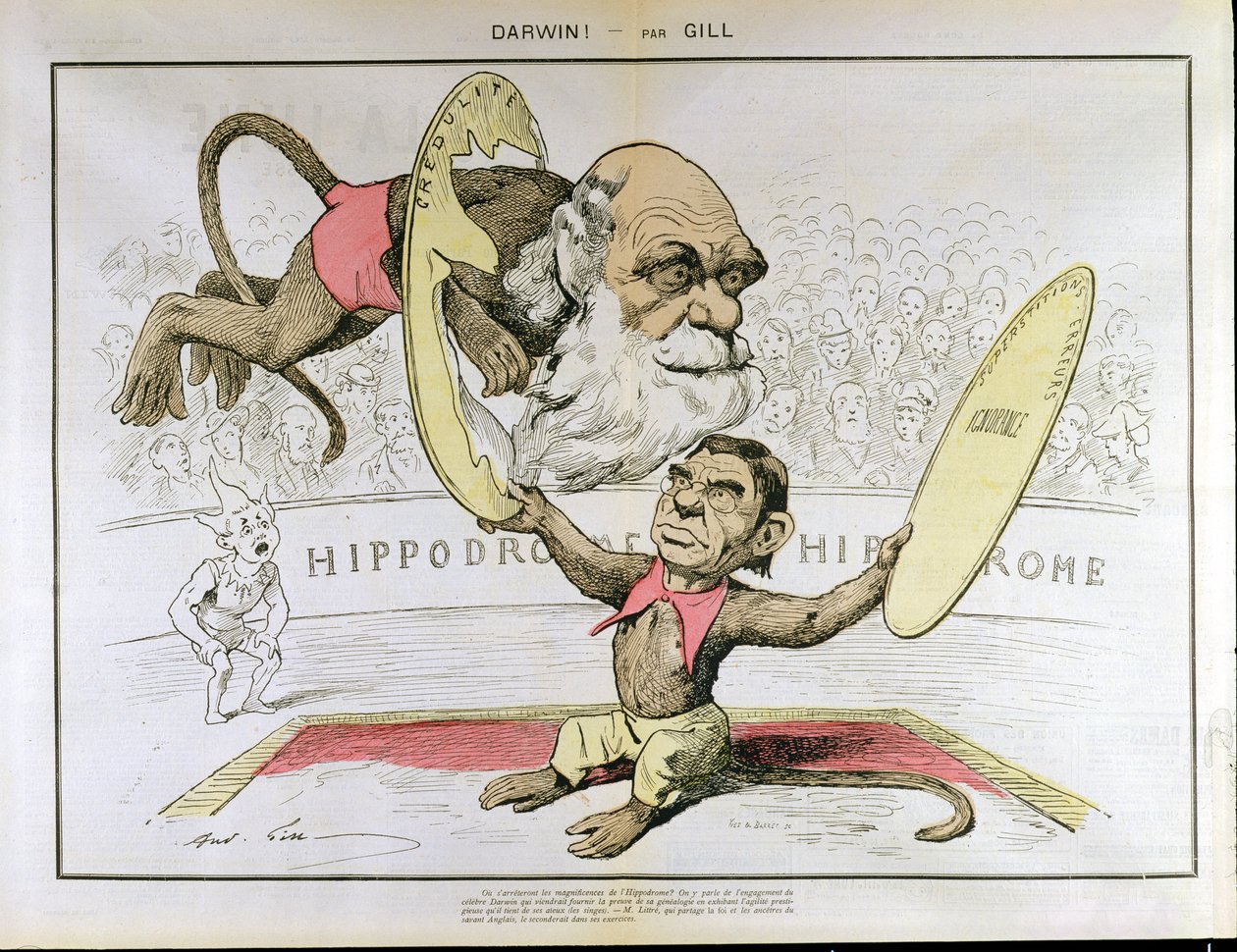 Charles Darwin (1809-1882) ve Emile Littre