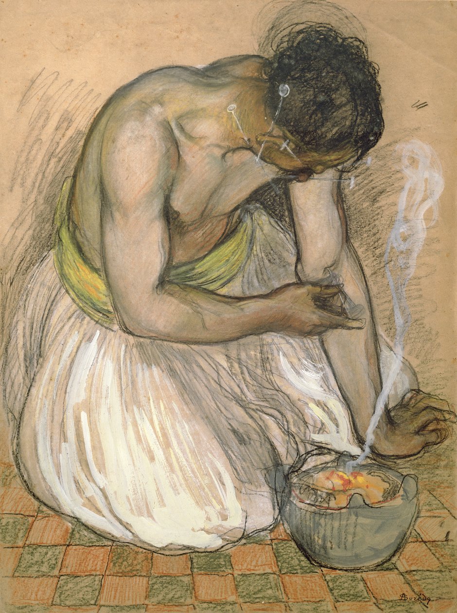Fas Fakir (kağıt üzerinde pastel ve guaj) by Andre Sureda