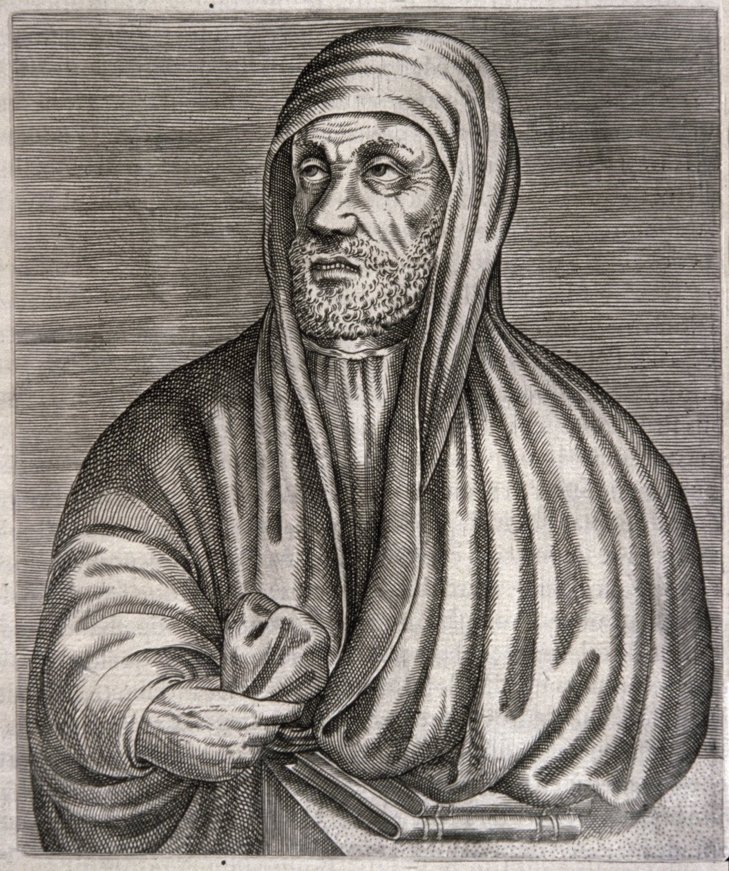 Ebu Ali el-Hüseyin ibn Abdallah ibn Sina'nın Avicenna adlı portresi (gravür) by Andre (after) Thevet