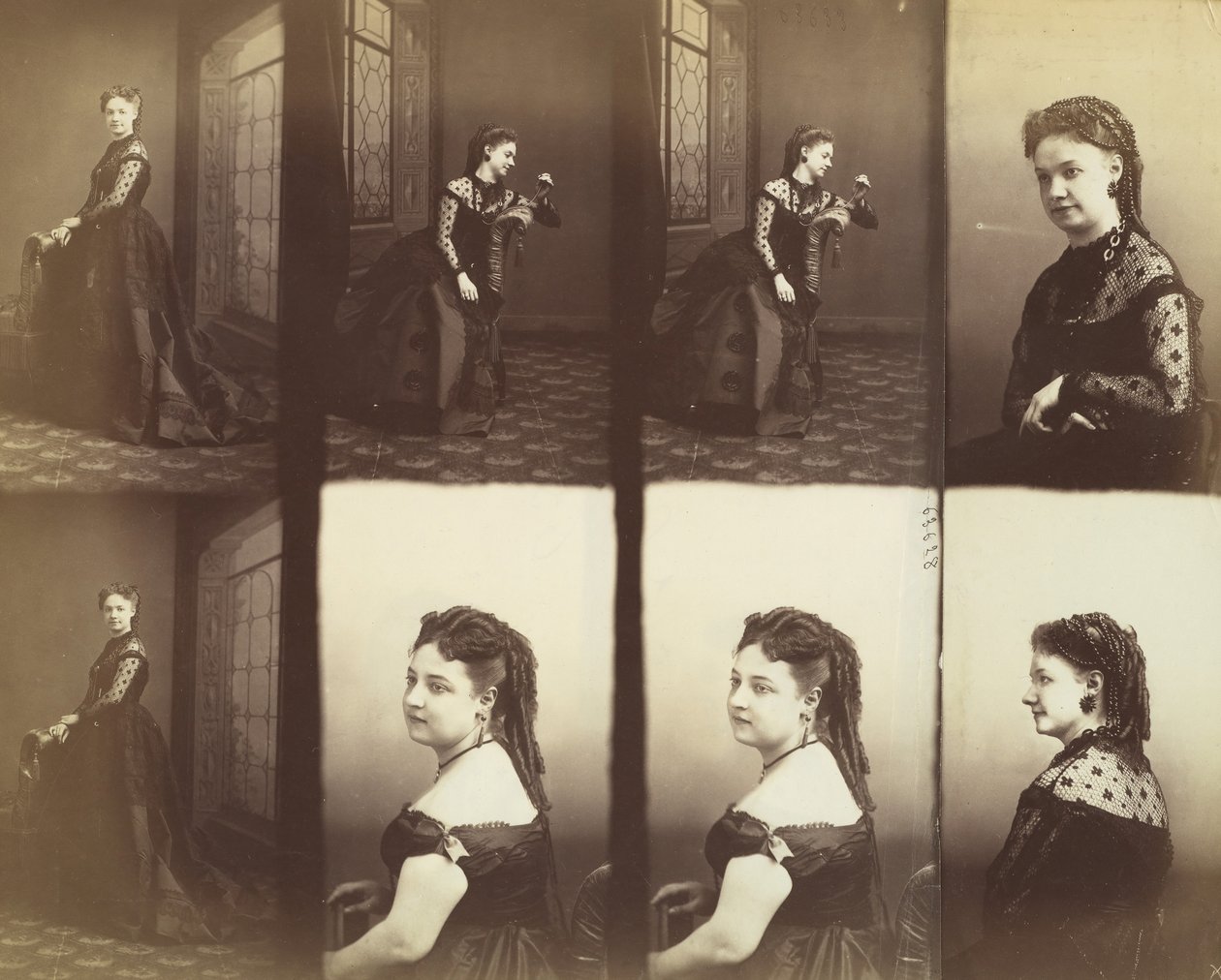 Amélie ve Elise Gitteri, 1866. by Andre Adolphe Eugene Disderi