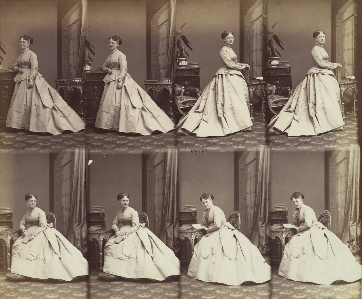 Ester David, 1866. by Andre Adolphe Eugene Disderi
