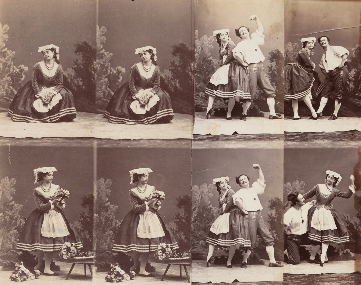 Eugenie Schlosser ve Coralli, 1863. by Andre Adolphe Eugene Disderi