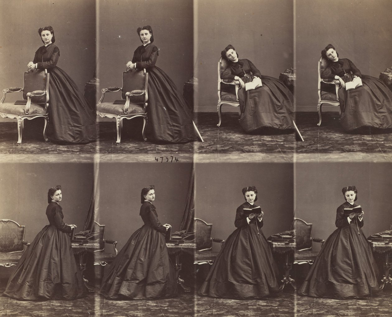 Leontine Walter, 1863. by Andre Adolphe Eugene Disderi