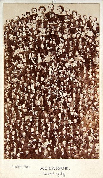 İkinci İmparatorluğun Şahsiyetleri, 1860 dolayları (sepya fotomontajı) by Andre Adolphe Eugene Disderi