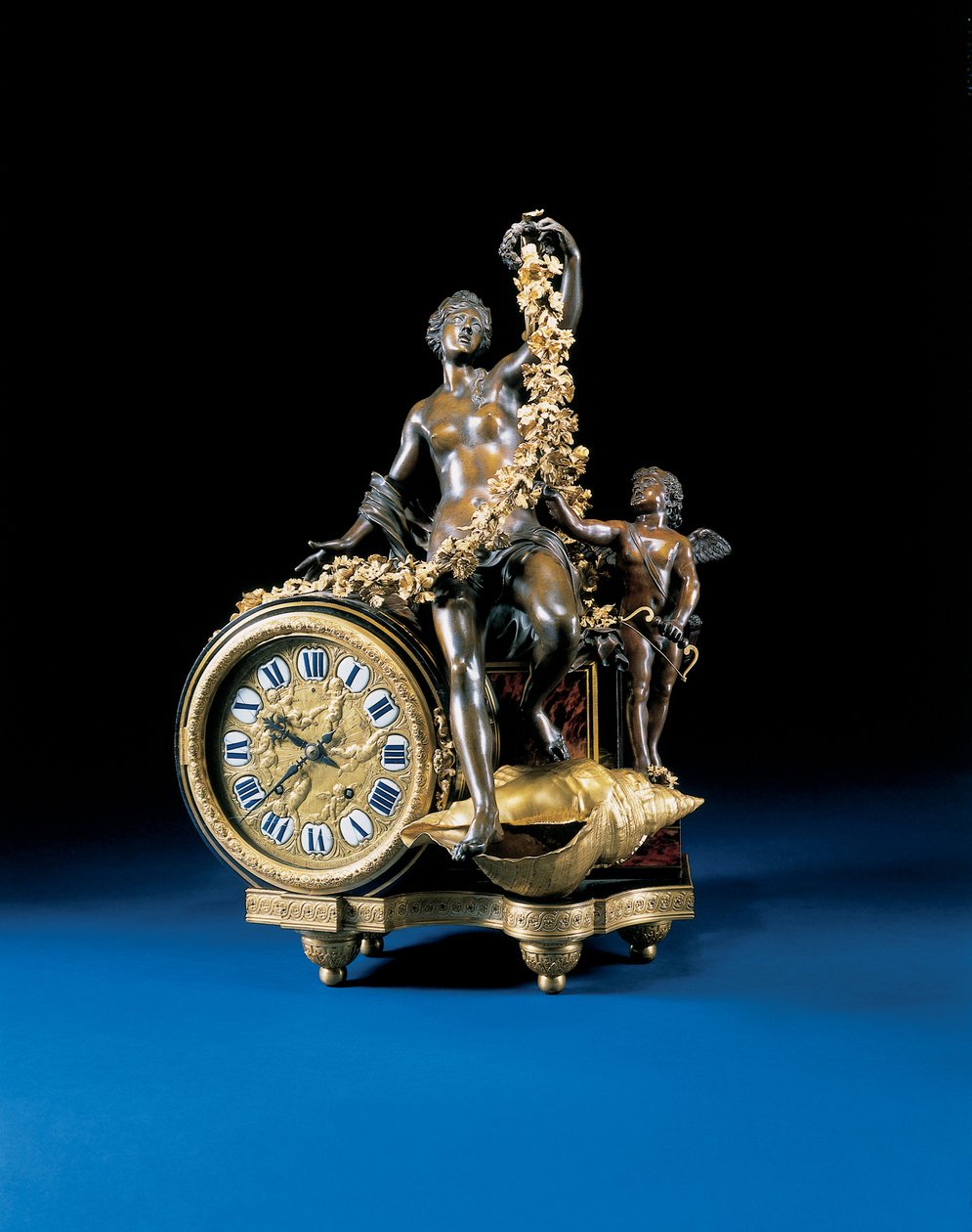 Louis XIV şömine saati, c.1715 by Andre Charles Boulle