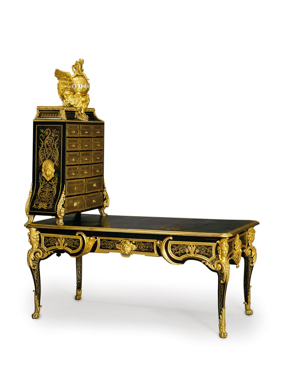 Louis XV büro platformu ve kartoncu, 1725-50 by Andre Charles Boulle