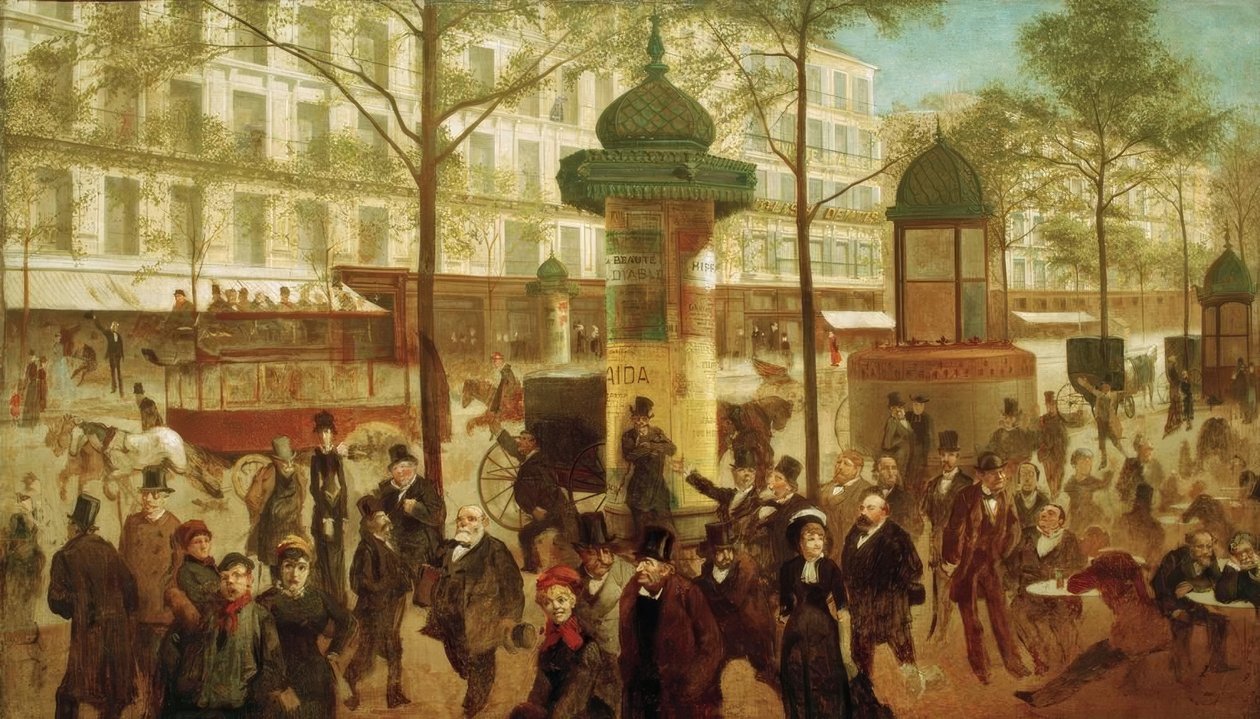 A.Gill, Le Boulevard Montmartre by Andre Gill