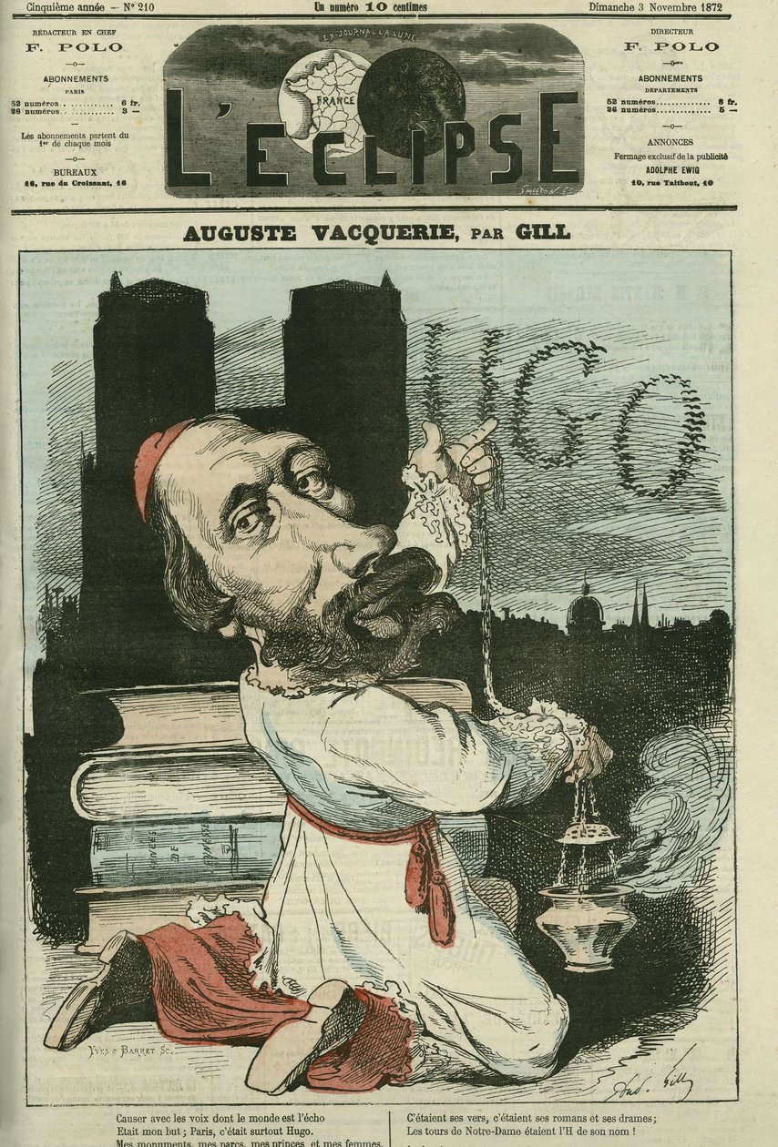 Auguste Vacquerie (1819-1895), Fransız şair, oyun yazarı ve gazeteci. 3 Kasım Gill