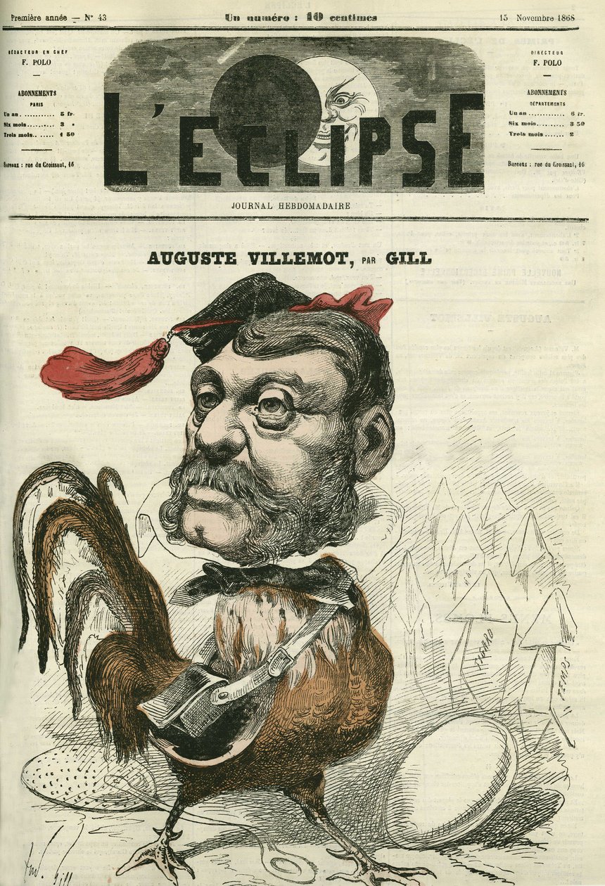 Auguste Villemot (1811-1871), Fransız gazeteci. Gill