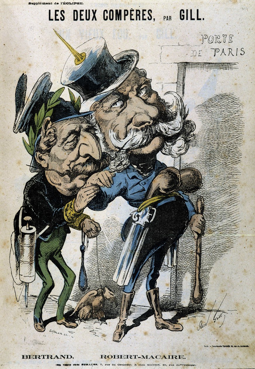 Napolyon III ve Bismarck hakkında karikatür - Gill tarafından, 18/09/1870 tarihli “” L