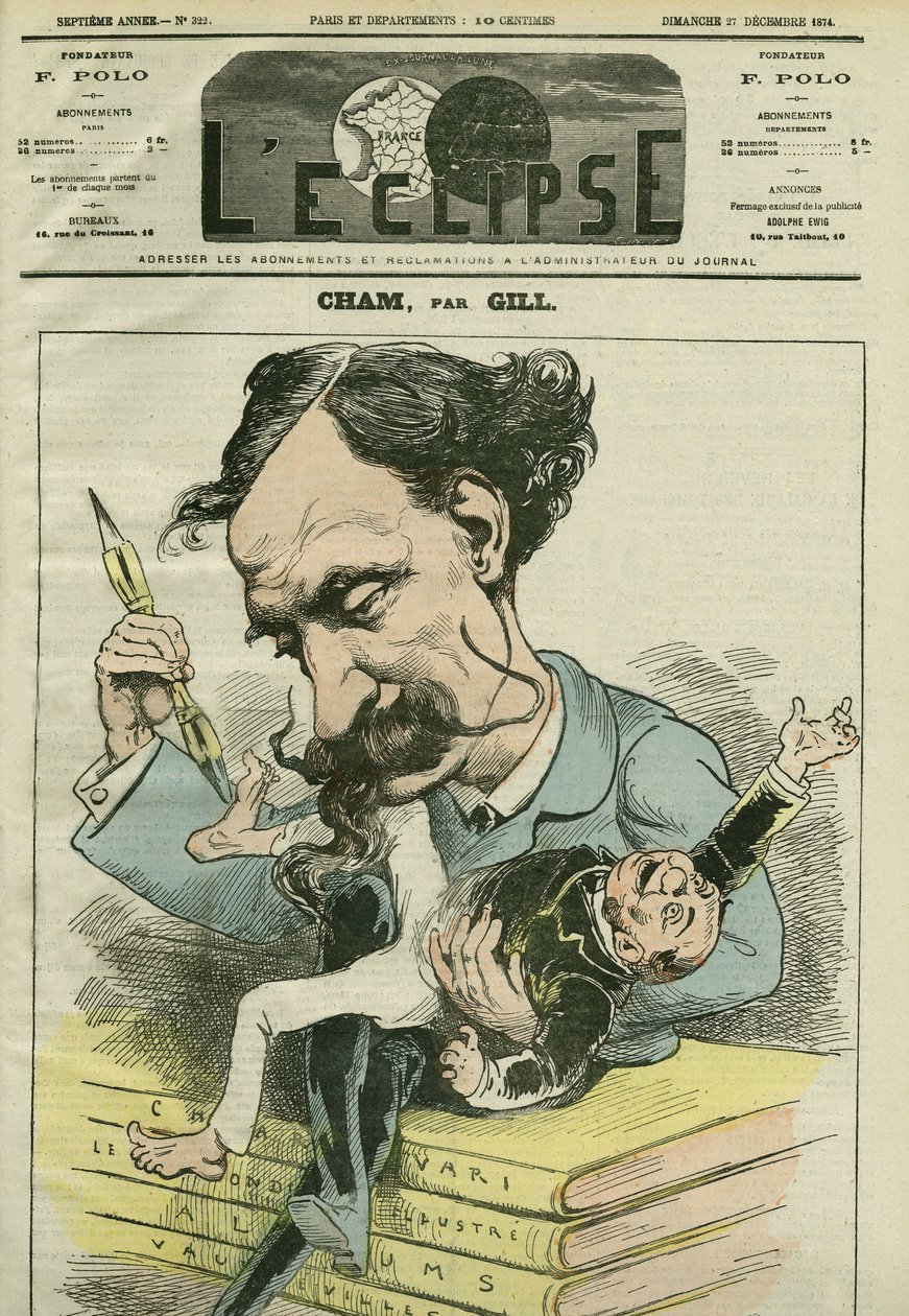 Amedee de Noe dit Cham (1818-1879), Fransız karikatürist tarafından çizilen karikatür. Gill