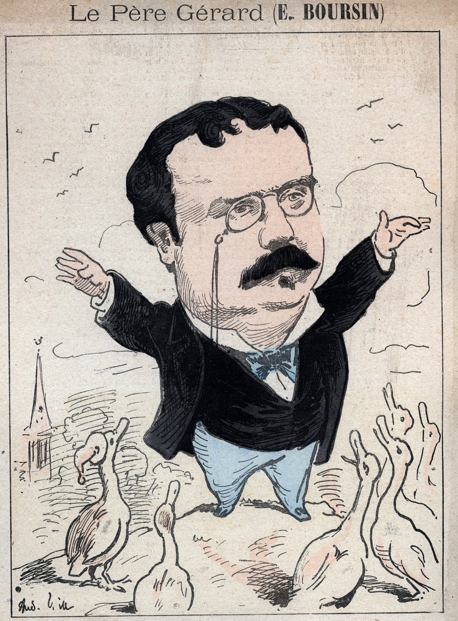 Elphege Boursin (1836-1891) gazeteci, siyasi deneme yazarı, edebiyatçı ve tarihçi - Andre Gill