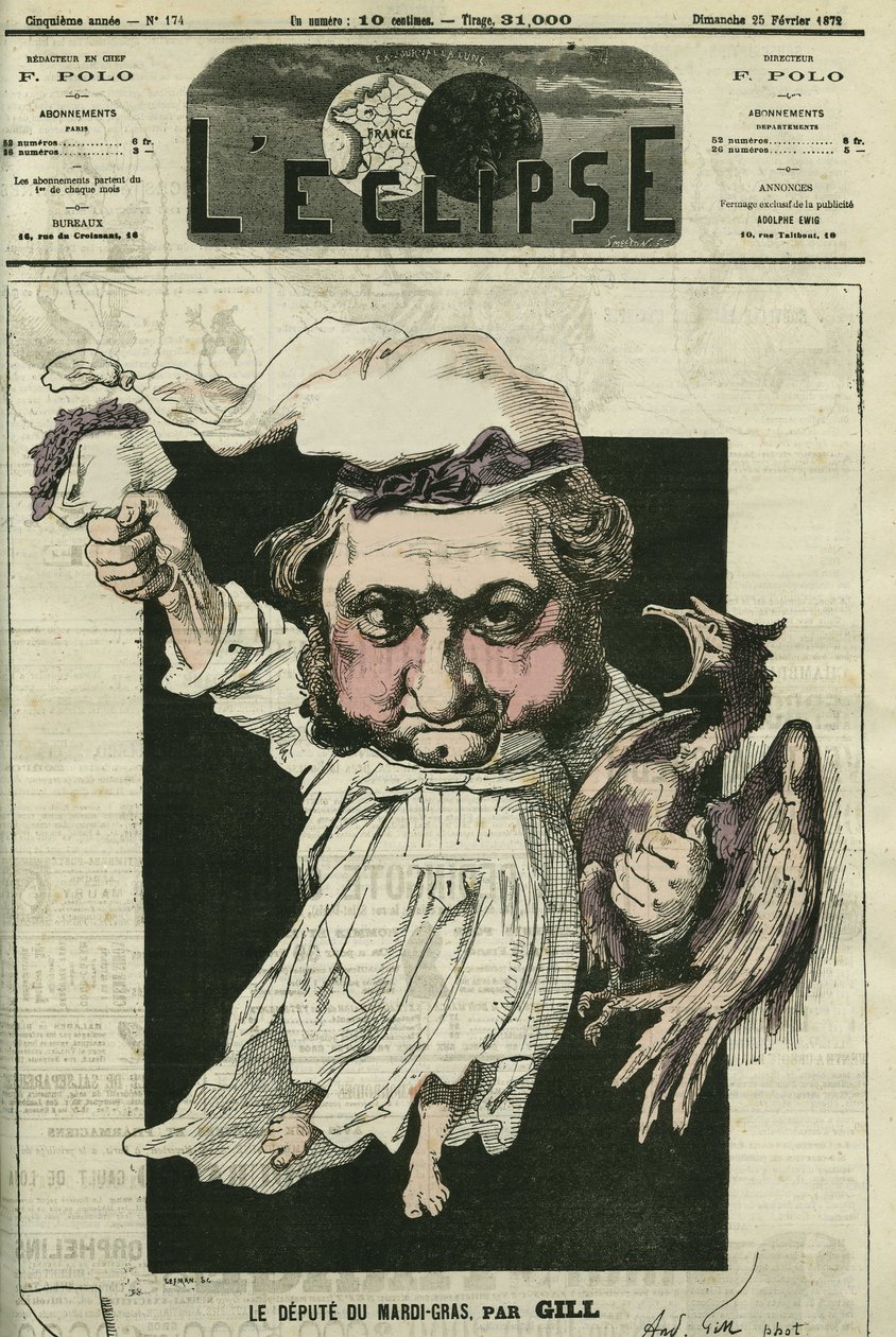 Eugene Rouher (1814-1884), Fransız politikacı, Bonapartist partinin lideri. Gill