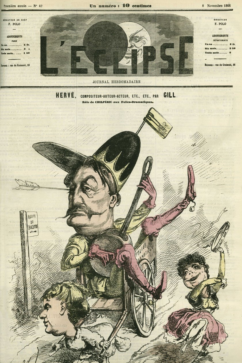 Florimond Ronger dit Herve (1825-1892), Fransız besteci, yazar, oyuncu, Theater des Folies-Dramatiques
