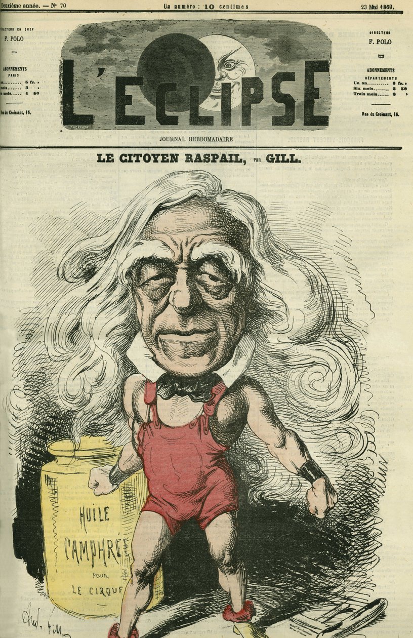 Francois-Vincent Raspail (1794-1878), kimyager, doktor ve Fransız siyaset adamı. 23 Mayıs Gill