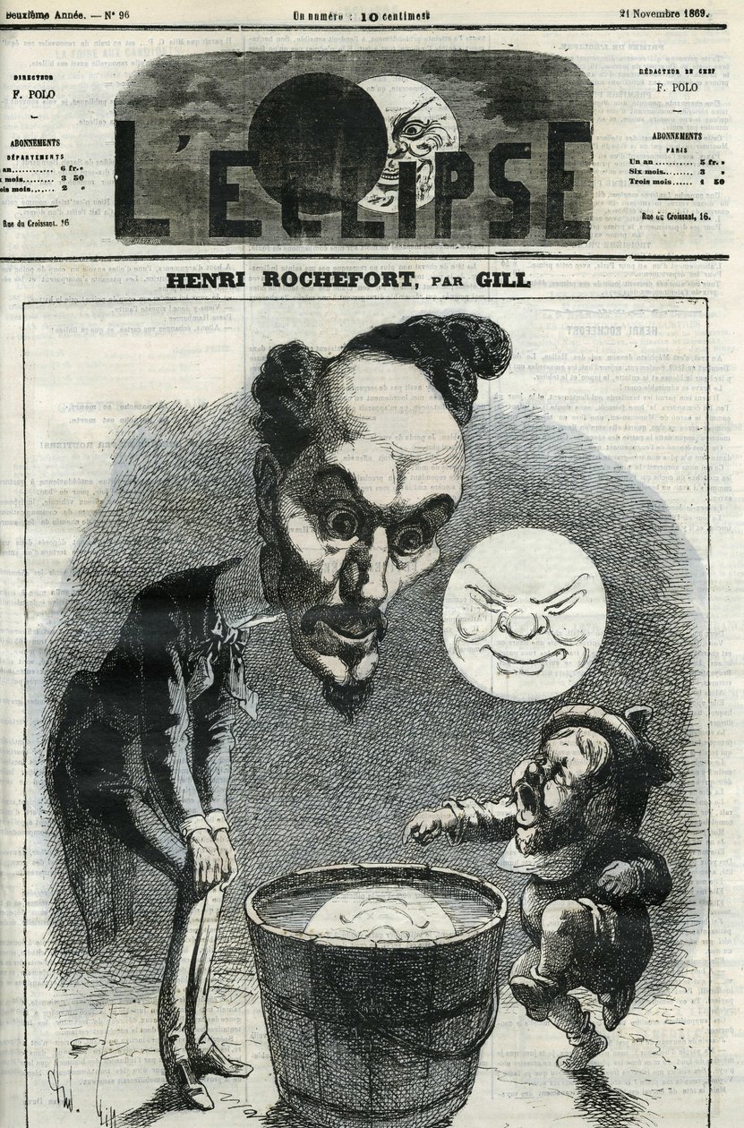 Henri Rochefort (1831-1913), Fransız gazeteci, yazar ve politikacı. 21 Kasım Gill