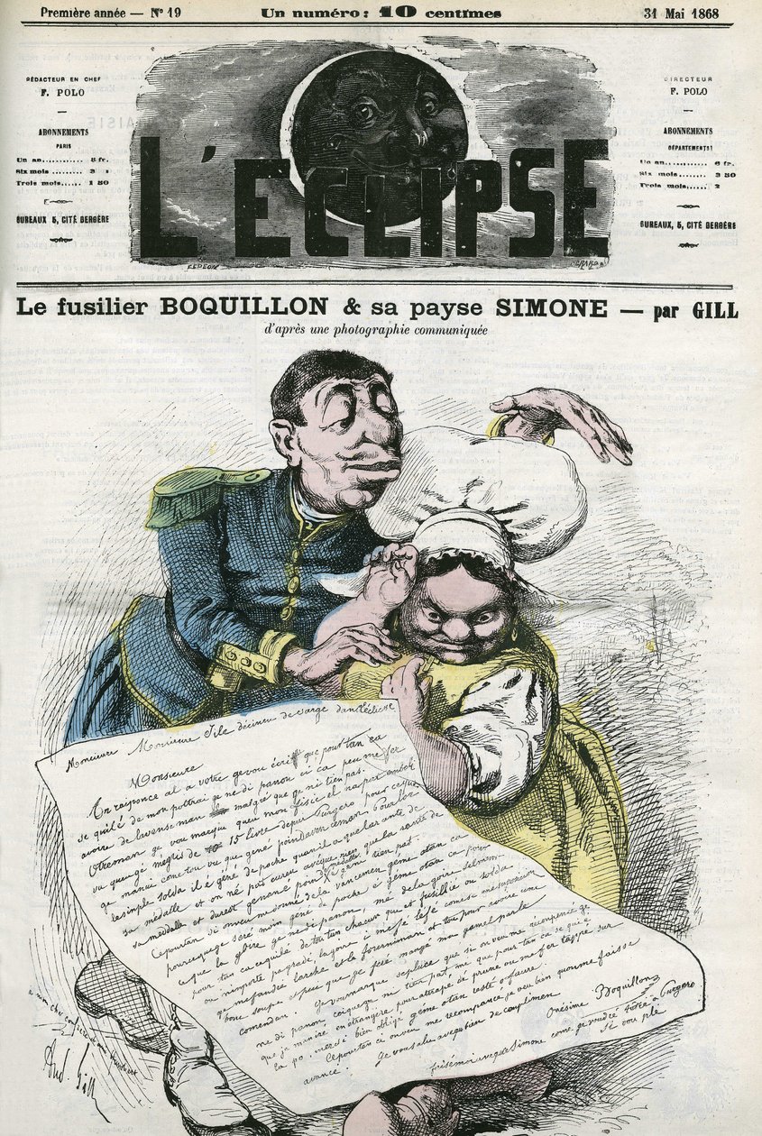 “” Fusilier Boquillon ve köylüsü Simone” çizimi. 31 Mayıs