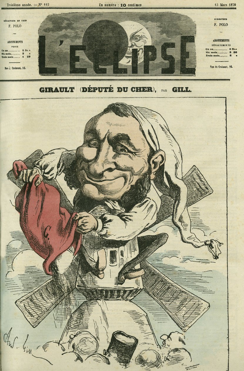Jean Girault (1825-1909), Fransız değirmenci ve politikacı. 13 Mart