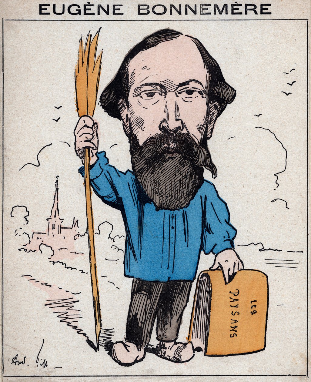 Joseph Eugene Bonnemere (1813-1893) Fransız tarihçi ve yazar - Andre Gill