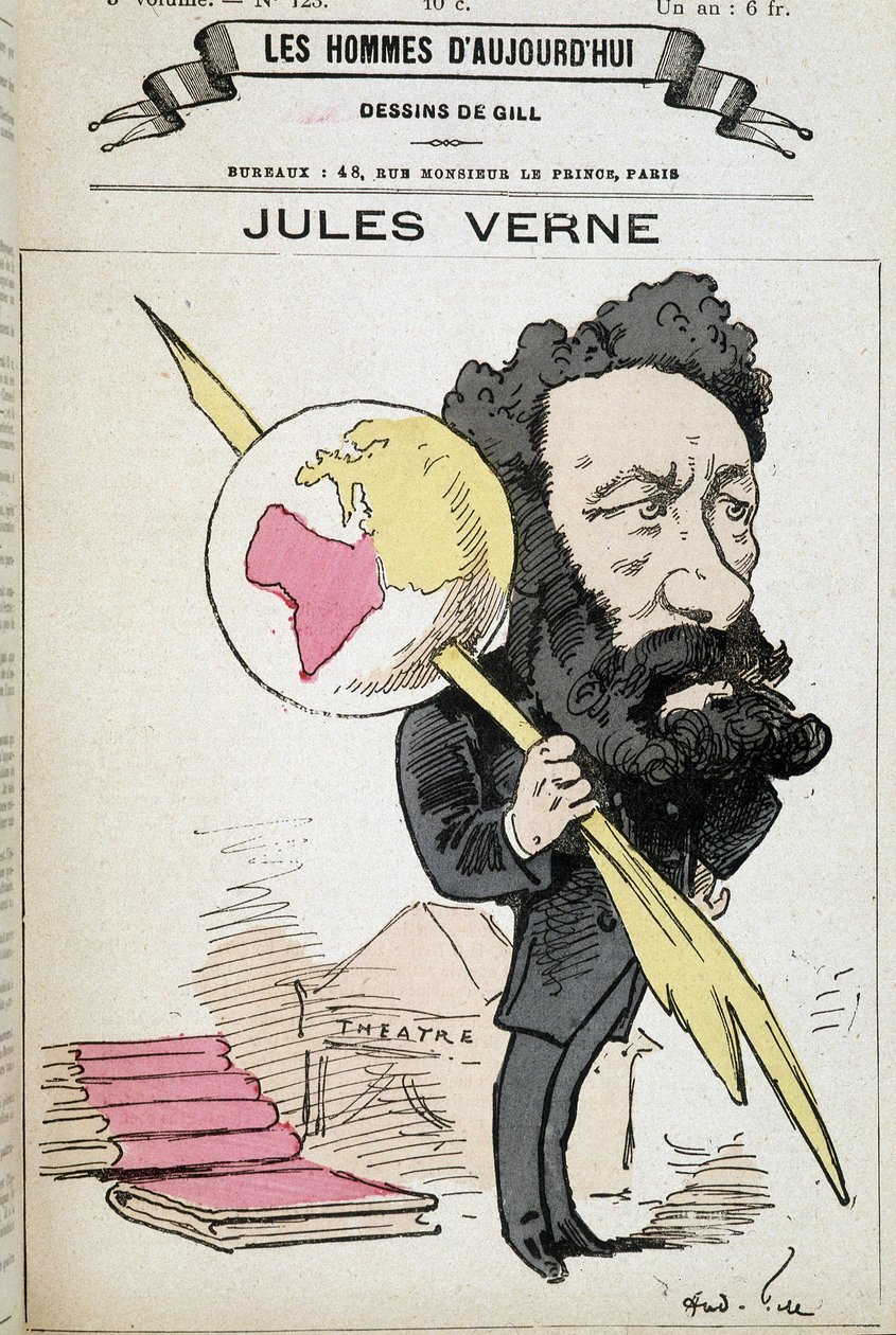 Jules Verne kalemiyle toprağı çimdikliyor - Gill