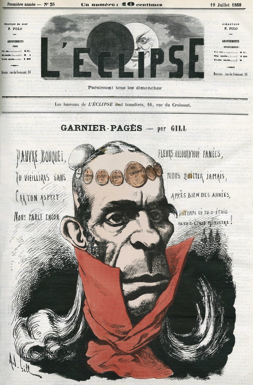 Louis Antoine Garnier-Pages (Garnier Pages) (1803-1878), Fransız politikacı. Gill